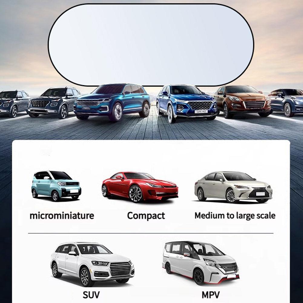 Car Titanium Silver Sun Visor Sunshade UV Protector Reflective Fabric Car Window Sunshade Front Rear Back Window Summer Protect