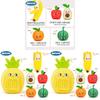 Frucht-Plüschtier-Set für die Früherziehung und sensorische Entwicklung für Babys