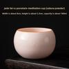 Jade Fat Ru Porcelain Meditation Cup | Ceramic Kung Fu Tea Set Master Cup - Large Ru Kiln Single Cup with Open Piece Raisable