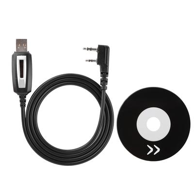 Program Walkie Talkie Programming Cable with CD Driver for Baofeng GT 3 UV 82 BF 888s Radio