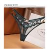 European and American Sexy Thong Women's Mesh Embroidery Transparent Temptation Cross Low Waist Hot One Thread T Panties 2240
