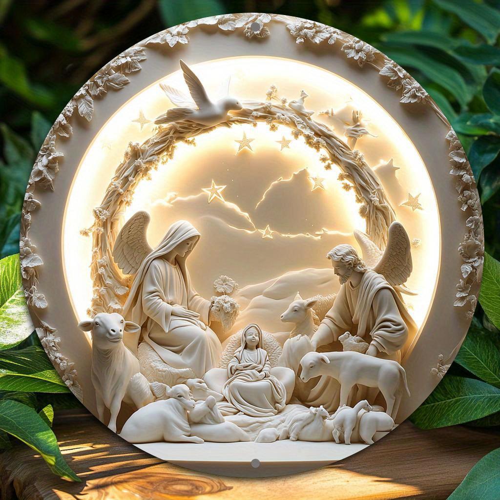 

5 шт. Классический вертеп из алюминия, настенный декоративный знак - 8x8 дюймов, многоцелевой винтажный металлический декор для бара, кухни, кофе, дома, гостиной 5pcs