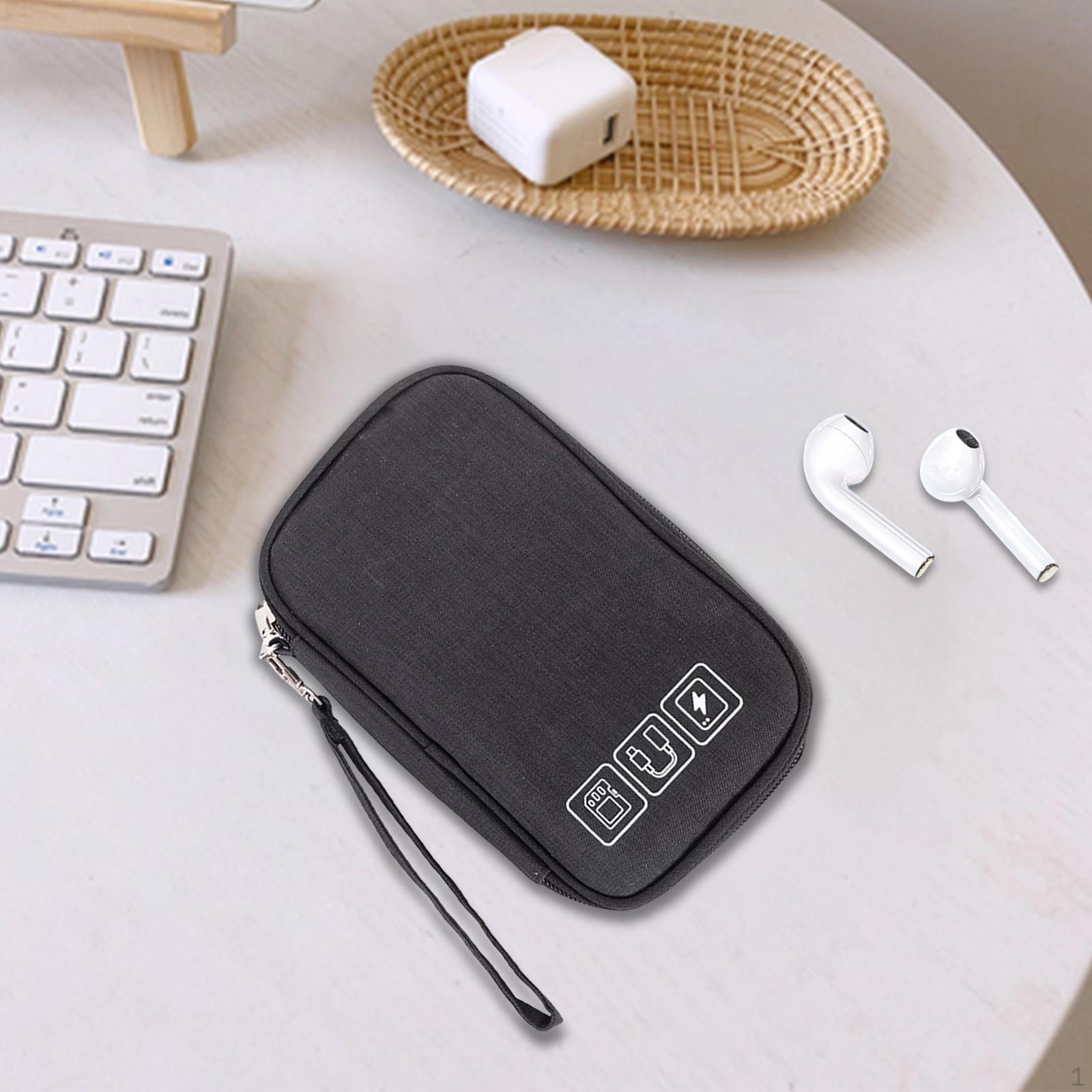 Portable Travel Organizer Bag Cord Waterproof for Cables Hard Drives Headphone
