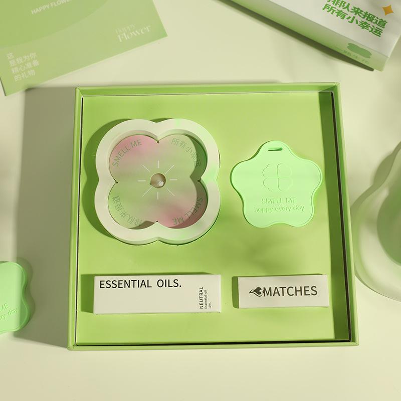 All The Way Flower Scented Candle Gift Box Souvenir Fragrance Gift Box Indoor Aromatherapy Ornament Car Balm Pendant