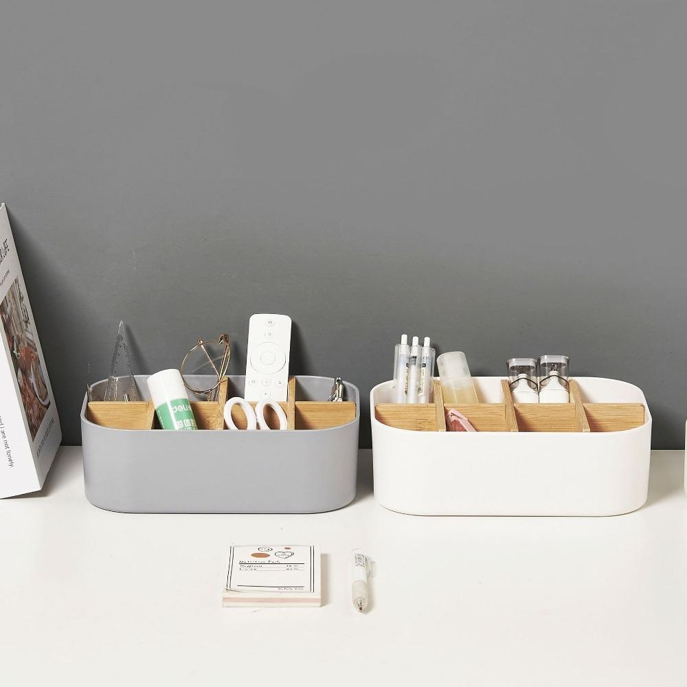 Przechowywanie Kosmetyków Pudełko do Przechowywania na Biurko Wielofunkcyjny Uchwyt na Pilot do TV Trwały Organizer do Salonu