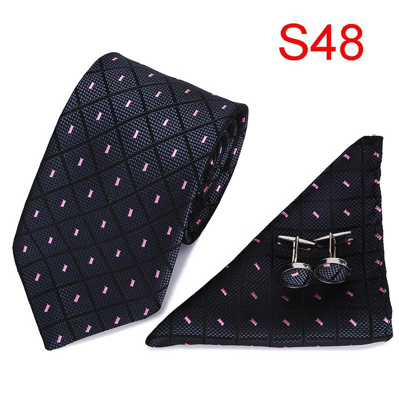 7.5Cm Business Tie Men'S Tie Set, Wedding Polyester Tie Gift Box