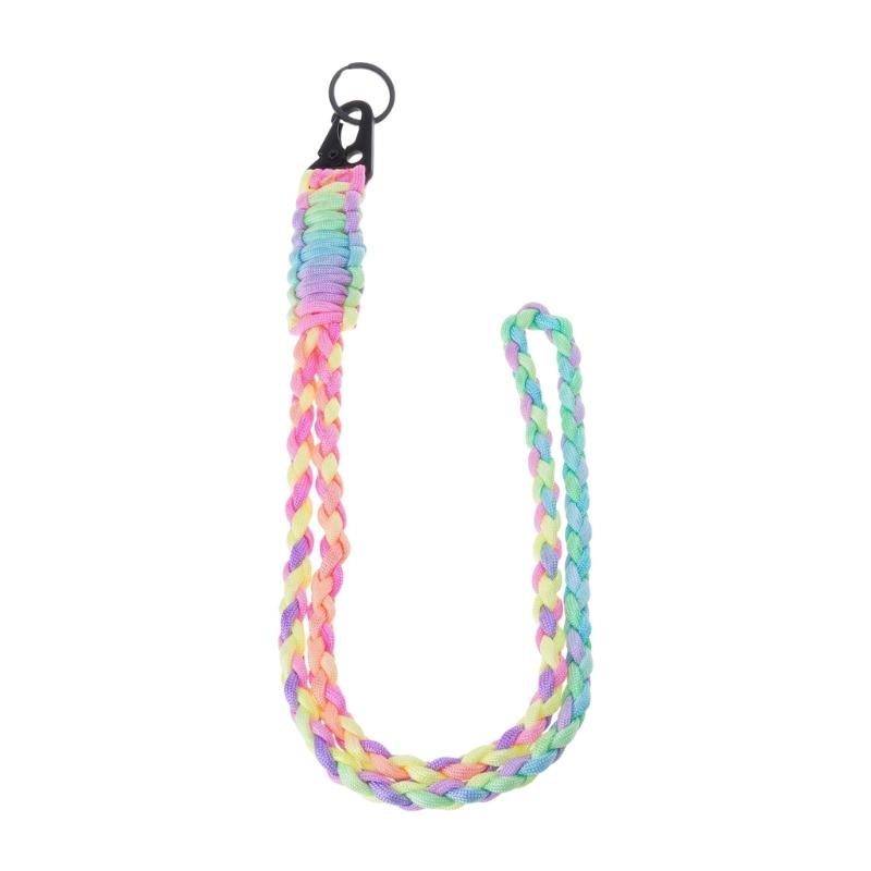 2 Stück Paracord Schlüsselanhänger mit Karabiner Paracord Halsband Schlüsselanhänger Strapazierfähiges geflochtenes Seil Halskette Schlüsselanhänger
