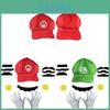 Super Mario Bros Kappe und Handschuh Set Aus Canvas Material Für Cosplay Und Sammler