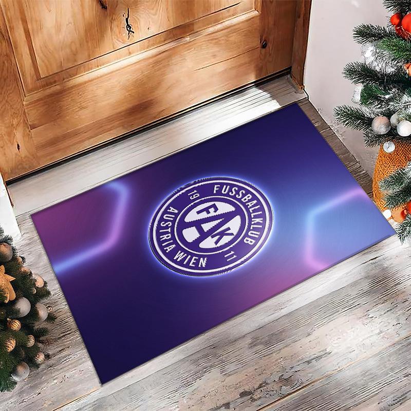 Austria Wien FC Soccer Football Pattern Soft Area Rug Non Slip Indoor Floor Carpet Sports Decor Mat for Bedroom