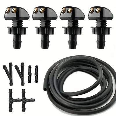 Kit di sostituzione del connettore del raccordo del tubo del fluido dell'acqua dell'ugello di spruzzo del tubo della spazzola del tergicristallo del parabrezza dell'auto universale per auto