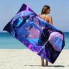 Cyberpunk Girl Printed Beach Towel Patterned Sunscreen And Windproof Suitable For Swimming Pool Camping Travel Blanket