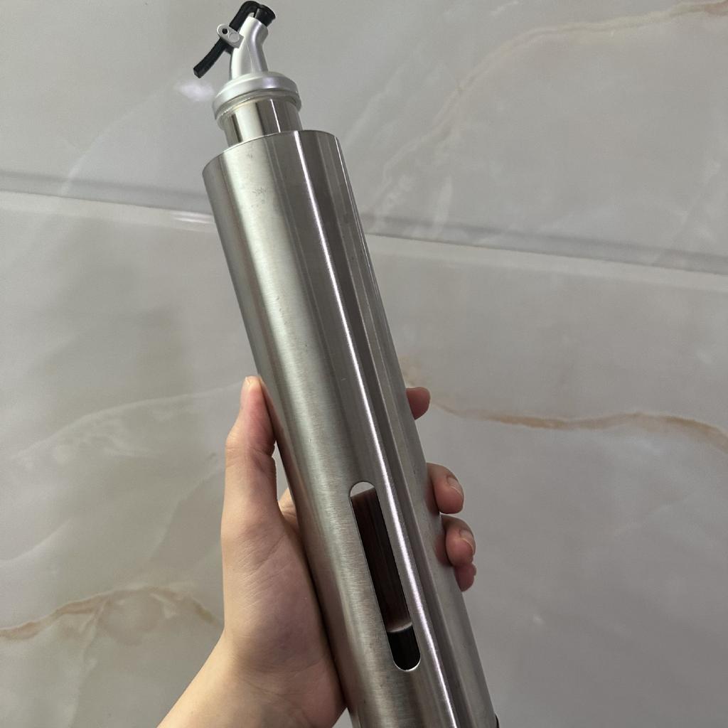 Stainless Steel Oil Dispenser Visible Control Kitchen Condiment Bottle for Soy Sauce Vinegar BBQ Gold Plated