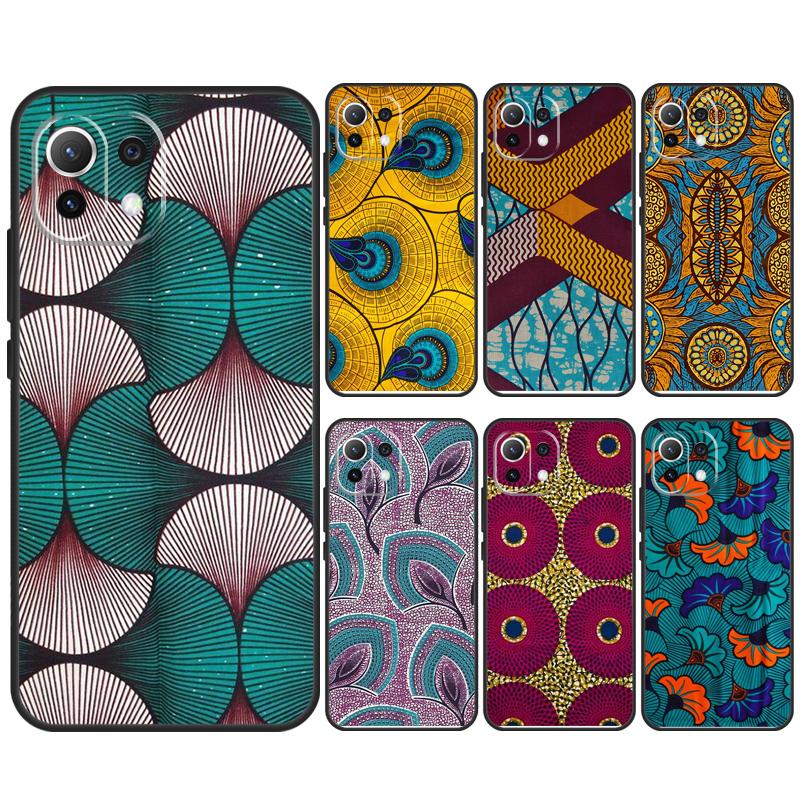 African Wax Fabric Cover For POCO M6 X6 Pro X3 X4 X5 M5s F3 F5 Xiaomi 13T Pro 11T 12T 12 13 Lite 14 Ultra Case