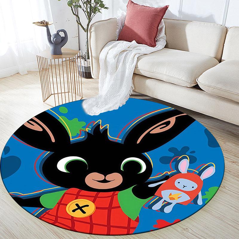 Bing,Round Area Rug,Carpet Rug for Living Room Bedroom Sofa Playroom Decor,Non-slip Floor Mat