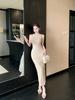 French Mature Style Hollow Lace Dress Women's Spring Bottom Slim and Skinny Temperament Hip Wrap Skirt