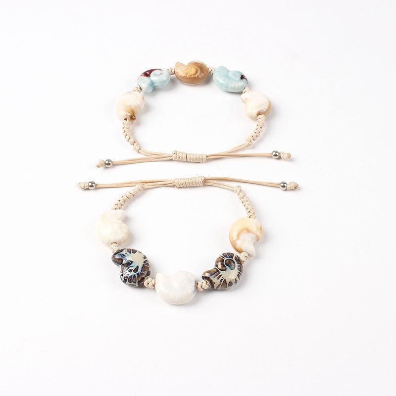 Mode Acryl Damenarmband Ethnischer Stil Buddha Perlen Armband Damen Acryl Armband Schmuck