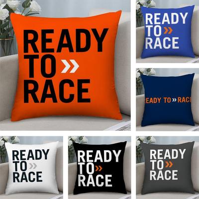 R-Ready To Race Logo Cushion Cover Soft Plush Fabric Double-Sided Printed Sofa Cushion Cover for All Seasons Home Decor Gift