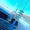 Rearview Mirror Fortune Cat Pendant Fortune Cat Car Pendant Ceramic Cat Ornament Cat Car Hangings