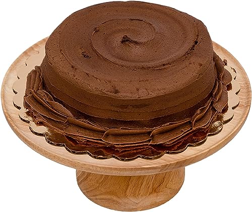 [New for 2026] Wooden Cake Stand, Fruit Holder, 24.8cm Diameter x 11cm Height, Cake Dome, Fruit Plate, Dessert, Snack, Fruit Storage
