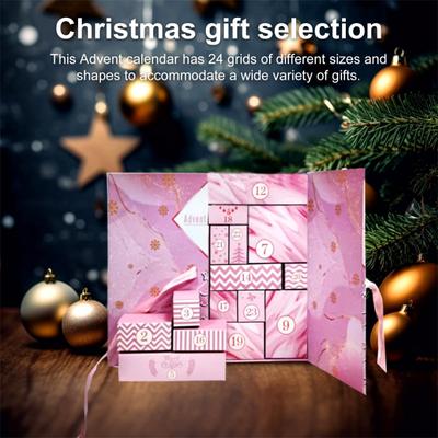 DIY Christmas Advent Calendar Boxes 2024 Empty Box To Fill 24-Day Christmas Countdown Calendar Make Fill Your Own Christmas Gift Box