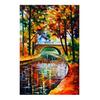 World Famous Street Scenery Canvas s Night Scene Canvas Picture European Oil  Print for Living Room Wall Decor