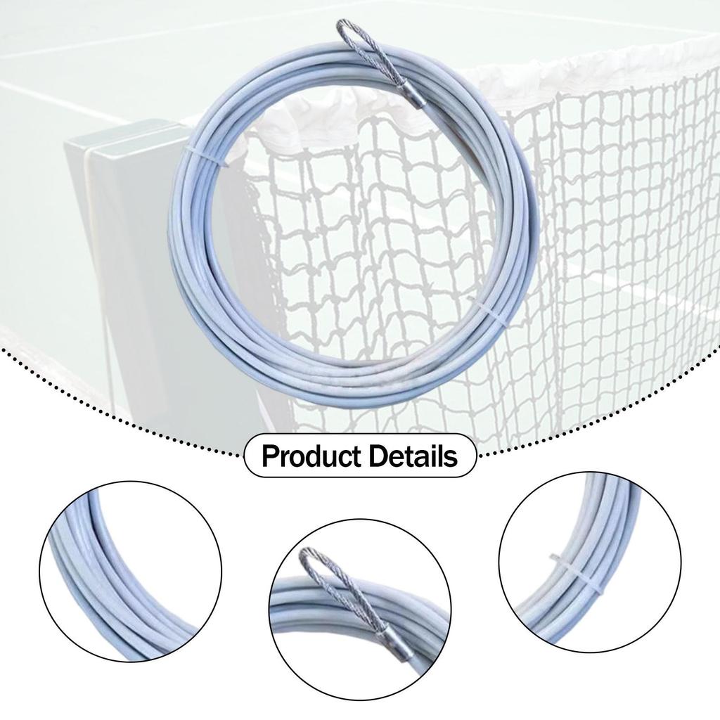 Tennis Net Cable Professional 45.3 ft Tennis Court Accessories Headline Cord Steel Wire Strap Volleyball Net Steel Cable