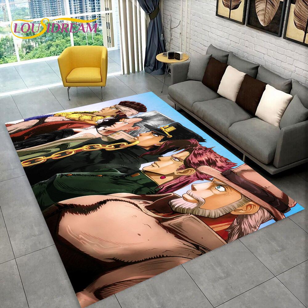Anime Jojo's Bizarre Adventure  Area Rug,Carpet Rug for Living Room Bedroom Sofa Doormat Decoration, Kid Play Non-slip Floor Mat