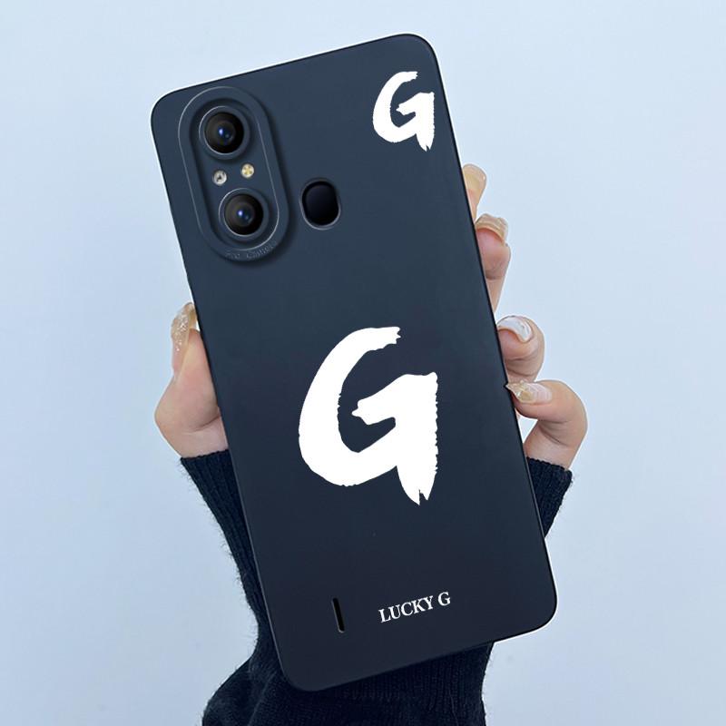 ITEL A58 A58 Pro A49 A49 LTE Telefon Kılıfı Mat Şanslı Baş Harf Yumuşak Silikon Kapak ITELA58PRO A 49 A661L Kılıfı İçin