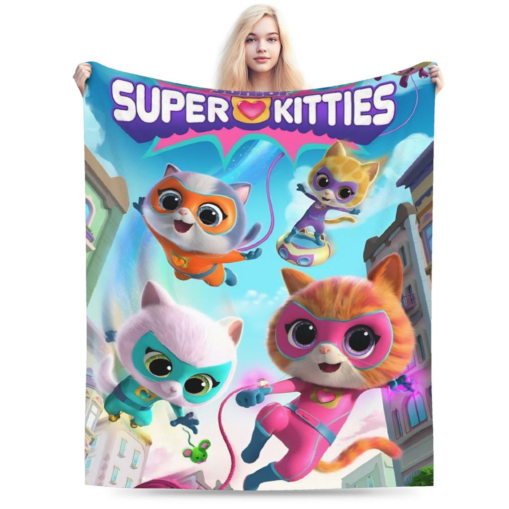 SuperKitties Blanket Super Soft Fleece Relax Present Throw Blanket Rug Piece