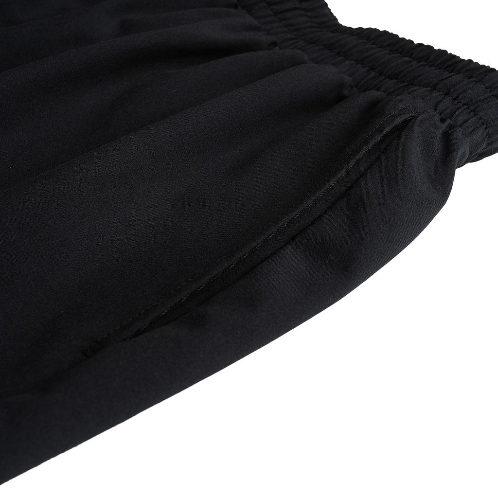Anta Plain Round Neck Pullover Short Sleeve Sports Set Comfortable Feather Tennis Running Training Shorts Women sets Basic-Black 962627208-5