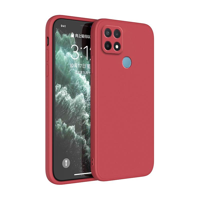 Originálny mäkký obal pre OPPO A15 A15S A35 2021 Coque Ochrana objektívu Nárazuvzdorný Štvorcový Tekutý Silikónový Luxusný Klasický Kryt Funda