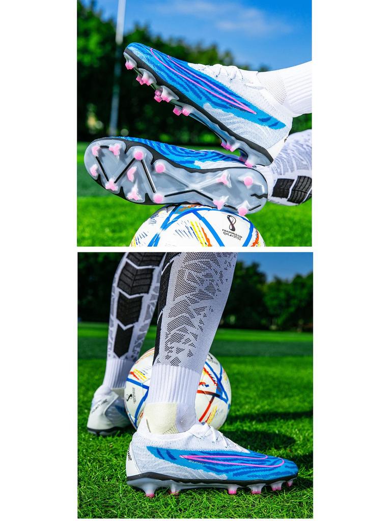 Ronaldo X10 Fly-Knit AG Soccer Shoes for Men and Women - Low-Top Turf Training Cleats