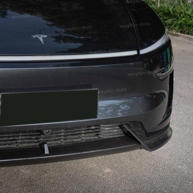 Glossy Black Front Lip Spoiler & Front Bumper Lip Kit for Tesla Model Y Juniper 2025+ - AD Sport Body Kits Styling Accessories