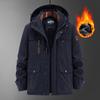 Men's Slim Fit Thickened Fleece-Lined Cotton Jacket for Middle-Aged & Elderly