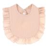 Ruffled Pure Cotton Baby Bibs with Lace Trim