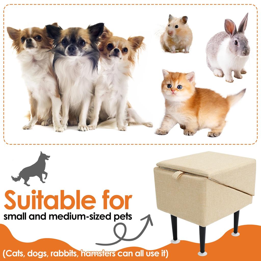 Skládací rozdělený otoman Psí rampa Sedátko Štěněcí schůdky Žebřík Psí rampa Stolička Bezpečnostní Kočka Pes schůdky pro lezení na gauč pohovku postel auto