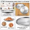 12 Pieces Stainl Steel Whisker Friendly Cat Bowl Shallow Cat Food Dish 6.7 Inch Wet Feeding Bowls Flat Pet Dish Small Pet Plate