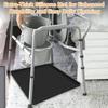 Waterproof Anti Slip Bath Mat for Toilet Chair Floor Protections Durable Silicone Easy to Clean and Move