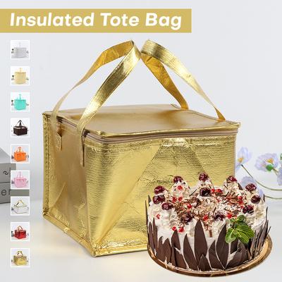 Isolierte Thermokühltasche Kühlkuchen Mittagessen Lebensmittel Getränkekartons Camping Alufolienbeutel Verdickt Meeresfrüchte Frischhaltung zum Tragen