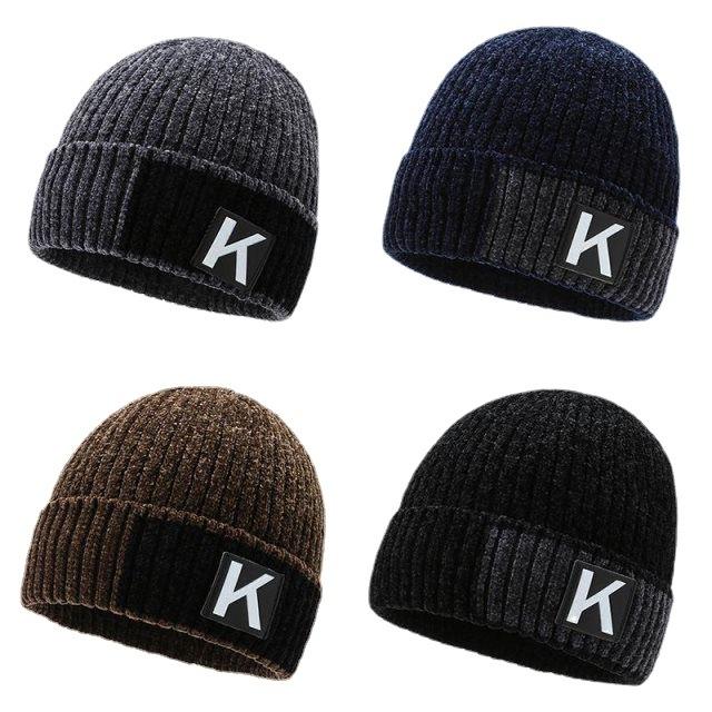New Winter Cold Cotton Outdoor Ear Protection Fashion Chenille Warm Beanies Knitted Hat for Women and Men