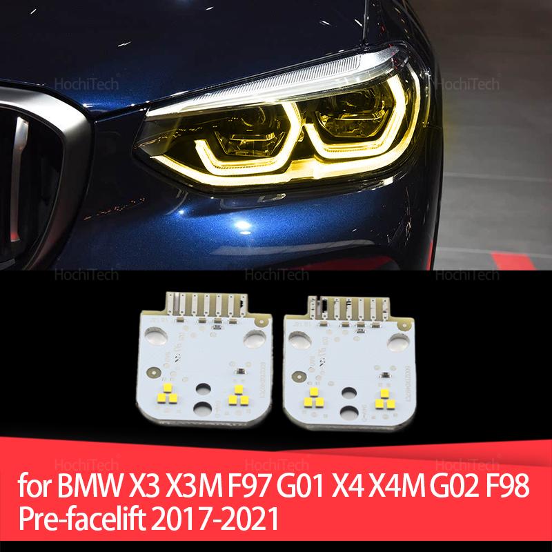 Żółta Światło Dzienne DRL Płytka 63117466108 Adaptacyjny Reflektor LED Angel Eye do BMW X3 X3M F97 G01 X4 X4M G02 F98 2017-2021