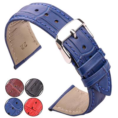 Watchband Genuine Leather Watchband Women Men Cowhide Watch Strap 18 19c 20 21 22 24mm Wrist Bracelet Blue Red Black Brown Belt