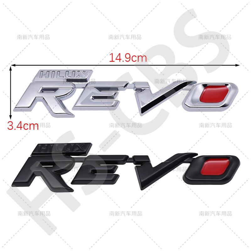 1Pc 3D ABS Car Stickers Hilux Revo Word Emblem Rear Trunk Badge Logo Car Body Fender Decor Tailgate Decal Stickers