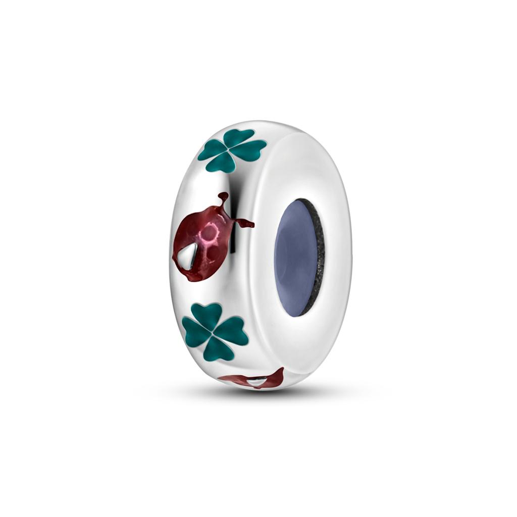 Copper Silicone Spacer Stopper Clip Charms Chamilia Beads Fit Original Necklace Bracelet Diy Gift Women