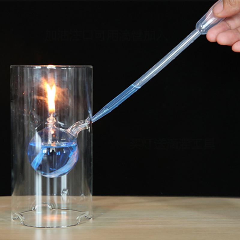 Oil Lamp Chimney Clear Glass Oil Burner Windproof Heat-Resistant Lamp Shade Portable Candle Holder For Bar Dining Room No Fuel