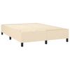 Box Spring Bed with Mattress Cream 140x190 cm Fabric