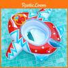 Cartoon Printed Inflatable Baby Swim Ring For Toddler Pool Safety Flying Aircraft Design 0.2mm Thick Pvc