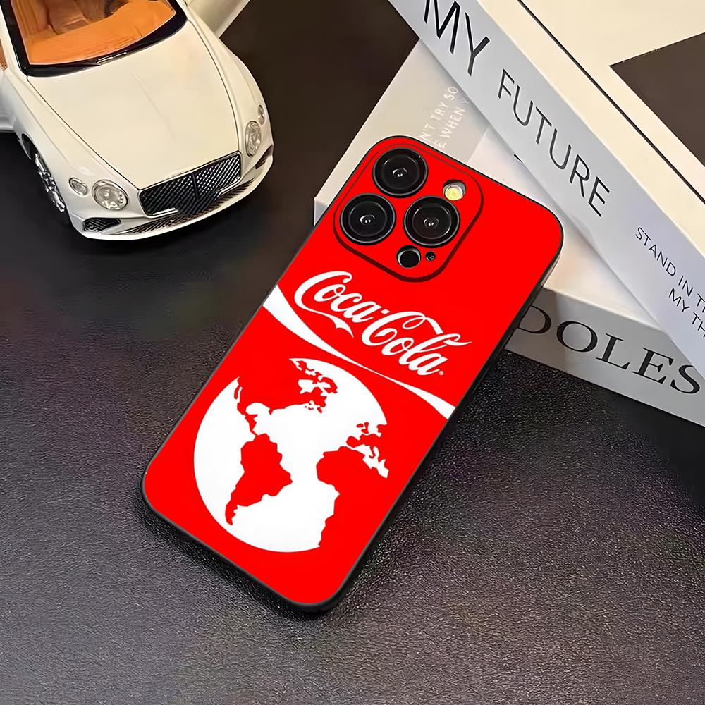 

C-Coca-Fashion Cola Phone Case For 16 Pro Max Iphone 17 Pro Max 14 15 Plus 12 13 11 Pro Xr X Xs SE Back Cover iPhone14 Plus