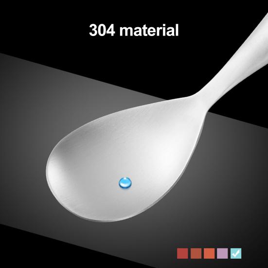 Rice Paddle Spoon Stainless Steel Rice Spatula Thickened Non Stick Rice Scooper for Rice Mashed Potato Salads Kitchen Utensils