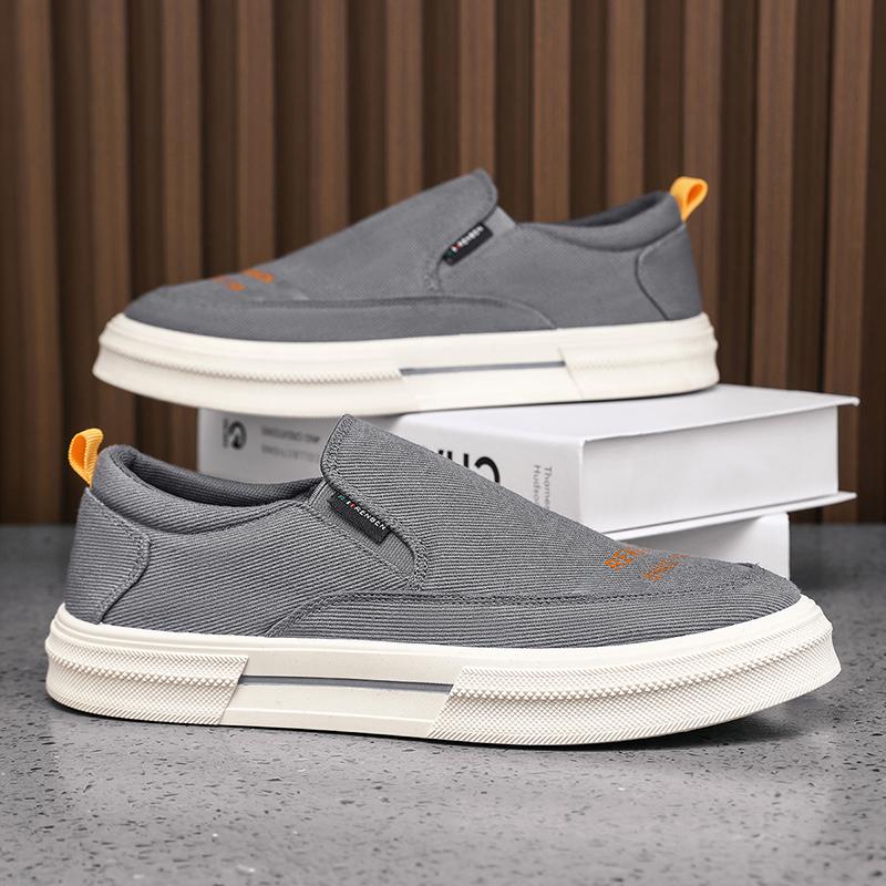 2025 Summer Men Breathable Casual Canvas Shoes Comfort Slip on Loafer Soft Penny for Men Lightweight Driving Boat Shoes Loafers